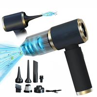 Aspirateur portable sans fil pour voiture et maison, aspiration puissante 15000Pa, mini design, chargement USB, autonomie 45-60min, moteur sans balais