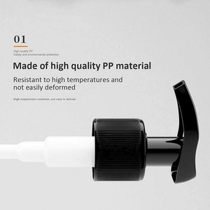 เครื่องปั๊มโลชั่นโลหะสีดำ28/400 28/410ขวดปั๊มสบู่สแตนเลสขวดแก้วสีทองสบู่เหลวระดับพรีเมี่ยม - Product Image 3