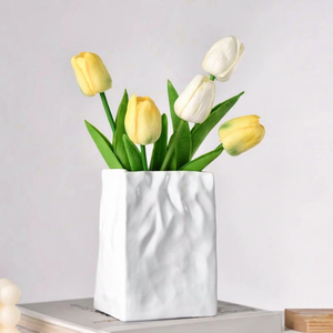 Jarrón Decorativo de Papel Plegado Estilo Crema 2026, Jarrón de Alta Calidad para Sala de Estar o Comedor - Product Image 3