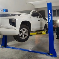 Pont élévateur portable à deux colonnes CE 5 tonnes (5000 kg, 11023 lbs) avec déverrouillage manuel, vérin hydraulique pour atelier de réparation automobile
