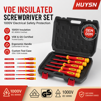 Juego de Herramientas Manuales para Electricistas con Aislamiento VDE de 1000V, Llaves Ajustables de Acero al Cromo Vanadio, Logotipo Personalizado ODM/OEM, Estuche Rígido de Alta Resistencia