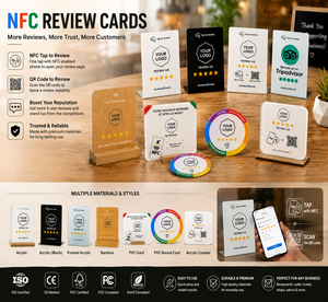 Supporto da Tavolo NFC Personalizzato per <span class=keywords><strong>YouTube</strong></span>, <span class=keywords><strong>Codice</strong></span> <span class=keywords><strong>QR</strong></span> in Acrilico, Stand per Recensioni Instagram in PVC, Social Media RFID NFC - Product Image 1