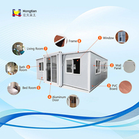 Maison de conteneur extensible pliable à installation rapide et facile à faible coût préfabriquée