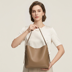 Sac à main hobo en PU marron grande capacité, sac à bandoulière avec fermeture éclair, fourre-tout rétro tendance pour les trajets quotidiens - Product Image 3