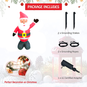 8 pies <span class=keywords><strong>babbo</strong></span> Natale gonfiabile Navidad inflable decoración negro Santa Claus figuritas inflables para fiestas Navidad 2023 - Product Image 4