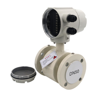 Débitmètre électromagnétique intelligent DN10-DN3000 avec sortie 4-20mA HART RS485 Modbus, débitmètres magnétiques à bride pour eau et eau de rivière
