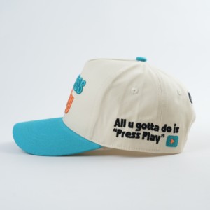 Casquette de baseball en coton ajustable avec broderie 3D de lettres, style à carreaux, avec impression de logo personnalisé, vente en gros - Product Image 3