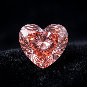 <b>Heart</b> Shape Fancy Light <b>Pink</b> Filled Lab Grown Diamond / & IGI Certified CVD Synthetic Loose Stone for Jewelry Making - Product Image 3