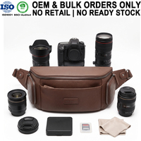 Sac banane personnalisé OEM en cuir pour homme, sacoche de transport pour appareil photo reflex numérique, hybride, Sony, Canon, Nikon