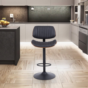 Modern Luxury Adjustable Commercial <strong>Bar</strong> <strong>Stool</strong> with <strong>2</strong> Gaslift PU PVC Fabric Swivel Metal Frame Home <strong>Bar</strong> Hotel Dining Living Room - Product Image 2
