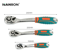 Clé à cliquet à double embout à dégagement rapide 72 dents en acier au chrome-vanadium, couple élevé, outil métrique DIY pour l'automobile (OEM)