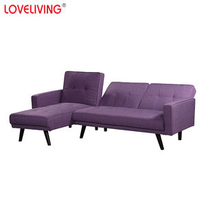 निर्माता आधुनिक सस्ते लिविंग रूम सोफा लकड़ी के पैरों के साथ हल्के ग्रे कपड़े चार सीटर सोफे बिस्तर चारपाई के साथ चारपाई सोफे बिस्तर लाउंज सोफे - Product Image 5