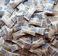 Mini-désiccant en gel de silice emballé dans une pochette en papier filtre