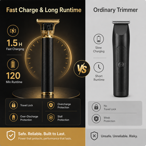 <span class=keywords><strong>Tondeuse</strong></span> à cheveux professionnelle sans fil à lame en T, double vitesse 7000 tr/min, rechargeable par USB, <span class=keywords><strong>tondeuse</strong></span> à barbe, <span class=keywords><strong>tondeuse</strong></span> de barbier, autonomie de 120 minutes - Product Image 4