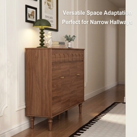 Meuble à chaussures moderne en bois massif personnalisable, durable, en bois haute densité, pour entrée, rangement écologique, chambre et couloir