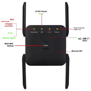 Thiết lập 1 PHÚT Bộ mở rộng <span class=keywords><strong>wifi</strong></span> xuyên tường Băng Tần Kép 1200Mbps cho 3 phòng ngủ giảm vùng chết Bộ lặp chơi game phát trực tuyến 4k - Product Image 3