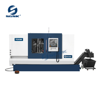 Torno CNC de alimentación automática TCK56, torno CNC de gran diámetro, controlador CNC 808D, buen sistema