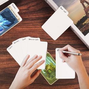 Séparateurs de cartes à collectionner, séparateurs de cartes vierges en papier blanc avec languettes pour boîtes de rangement, cartes de jeux MTG TCG et de <span class=keywords><strong>sport</strong></span> - Product Image 5