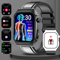 Montre connectée LIGE BWET280 OEM ODM personnalisée, étanche, appels Bluetooth, ECG, moniteur de fréquence cardiaque, tracker de fitness, bracelet en acier et silicone