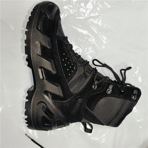 Bottes tactiques montantes TSB08 en daim noir, cuir de vachette véritable, bottes de combat en daim - Product Image 3