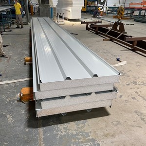 Aislamiento de Pared <span class=keywords><strong>Exterior</strong></span> y Techo para Casa Prefabricada, Taller, Almacén o Cuarto Frío, con Paneles Metálicos Modernos de Bajo Costo, de Acero EPS, Universales para Techos y Paredes - Product Image 3