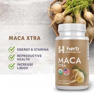 Cápsulas de Maca de Marca Privada ODM/OEM, Mezcla de Polvo Gelatinizado Amarillo, Rojo y Negro, Suplemento Orgánico y Vegano Certificado - Product Image 2