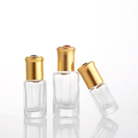 Botol Roll On Minyak Atsiri Kaca Oktagon Bening Kosong Grosir 3ml 6ml 9ml 12ml