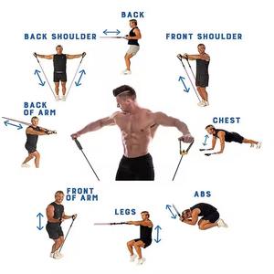 Ensemble de bandes de résistance pour fitness, yoga, gym, entraînement à domicile, avec ancre de porte, poignée et sangle de <span class=keywords><strong>cheville</strong></span> - Product Image 4