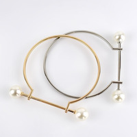 Poignées en forme de perles pour sac à main, 1 pièce, fermoir carré, accessoire matériel de quincaillerie, décoration, bf 227