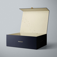 Caja de Regalo Magnética de Lujo Personalizada de Alta Gama, Caja de Regalo Negra, Cajas de Embalaje, Cajas de Papel, Cajas Personalizadas con Logotipo