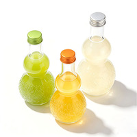 Offre Spéciale – Bouteilles en Verre Transparent en Forme de Gourde 250ml 350ml 500ml – Emballage Vide pour Boissons, Tequila, Brandy, Vin – Bouchon à Vis