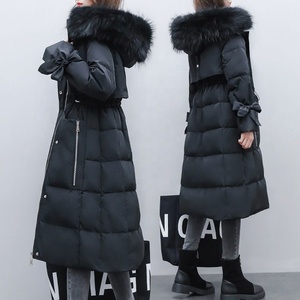 Excellente qualité femmes hiver long manteau doudoune femmes avec col en fourrure vêtements amples vêtements d'extérieur hiver pour femme - Product Image 4