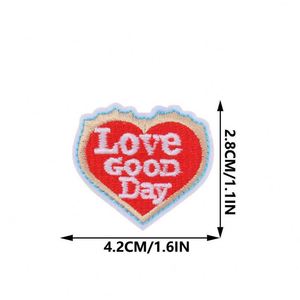 New Iron on Valentine Day Embroidered pink love Girl Lucky Night Heart Patch for <b>Hat</b> <b>Bag</b> Decoration - Product Image 6