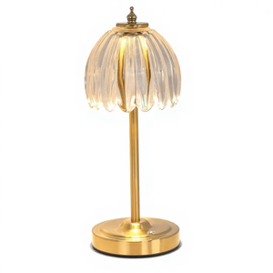 Lámpara <span class=keywords><strong>de</strong></span> Mesa Cilíndrica <span class=keywords><strong>de</strong></span> <span class=keywords><strong>Vidrio</strong></span> Moderna Recargable, Control Táctil, 3 Colores LED, Inalámbrica, Decorativa, para Mesita <span class=keywords><strong>de</strong></span> Noche o Restaurante - Product Image 6