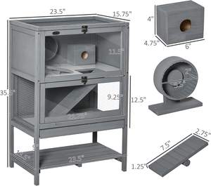 Gabbia Trasparente per Porcellini d'India, Gabbia in Legno per Criceti in Vendita - Product Image 6