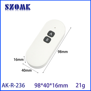 98*40*16 Mét 433MHz tần số vô tuyến (RF) không dây điều khiển từ xa nhựa bao vây hộp với hai nút "A" và "B" - Product Image 6