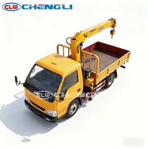 Camion grue JMC 6,5T 4x2 avec grue télescopique de 2,8T et double cabine pour la manutention et le transport de marchandises - Product Image 5