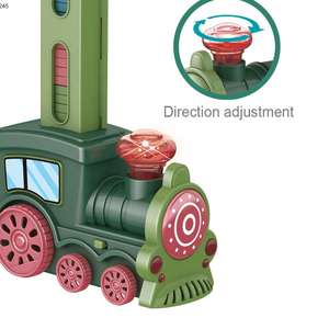 Juego educativo Juego de pelota rodante Eléctrico B/o Bloques de colocación automáticos Juego de tren de dominó de juguete - Product Image 2