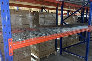 Système de rayonnage à palettes robuste avec revêtement en poudre Shibang, avec grille métallique pour entrepôt industriel - Product Image 5