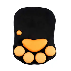 3D Cat Paw แผ่นรองเมาส์ Pad เมาส์น่ารักซิลิโคน Comfort โฟมหน่วยความจำตามหลักสรีรศาสตร์แผ่นรองเม้าส์