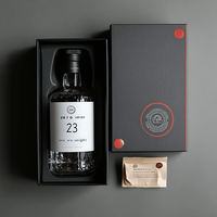 Custom Logo Luxury Brandy Glass Bottles Gift Paper Box Recyclable Champagne Red Wine Packaging Rigid Box
