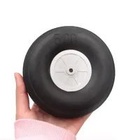 2 roues élastiques de 1 à 5 pouces en caoutchouc PU EVA Nylon de qualité pour modèles d'avions RC à voilure fixe, moulées par injection, pour bricolage