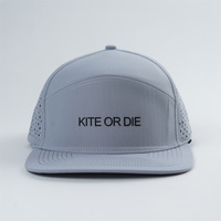 Gorra de alta calidad de 7 paneles y 5 paneles, gorra con agujero de corte láser personalizada, gorra para exteriores, Snapback con logotipo impreso de goma de elevación personalizado, gorra de Golf