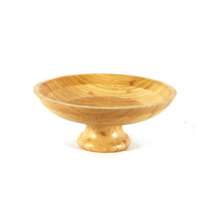 Round Bamboo Fruit Plate <b>Tall</b> Stemmed Solid Color New Chinese Style For Living Room Dining <b>Table</b> Kitchen Countertop - Product Image 4