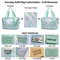 Sac de voyage en toile iridescente et nacrée à impression numérique, avec fond extensible, séparation sec/humide et pochette pour trolley, pour femme - Vente en gros