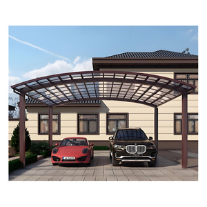 Venta directa de fábrica a prueba de viento impermeable Carport Marco de aleación de aluminio coche toldo policarbonato garajes toldos cocheras - Product Image 1