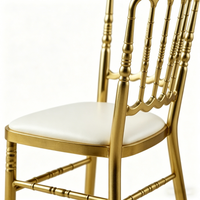 Chaise Napoléon en gros, finition dorée, pour mariage et banquet en extérieur