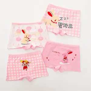 Wholesale Sweet Teen Child Lovely Candy Color Hipster Cotton Boyshort Panties Girls kids Underwear