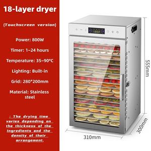 Déshydrateur alimentaire commercial en acier inoxydable 304 <span class=keywords><strong>de</strong></span> qualité industrielle, séchoir à 6 plateaux avec porte en verre trempé - Product Image 3