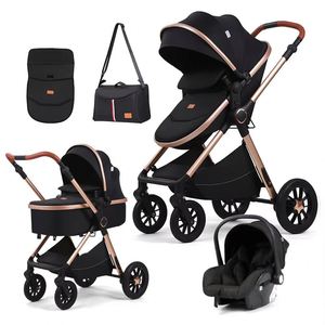 Carrito de Bebé Plegable 3 en 1 Estilo Europeo, Carrito Multifuncional 3 en 1 con Asiento para Automóvil - Product Image 1